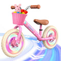 Toddler Balance Bike with Fender, Adjustable Seat/Handlebar, Flat-Free LED Tires N360610