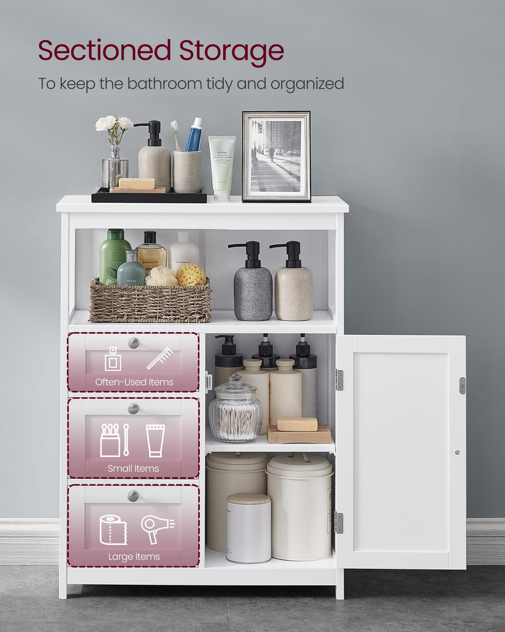 Bathroom Storage Cabinet with 3 Drawers M251