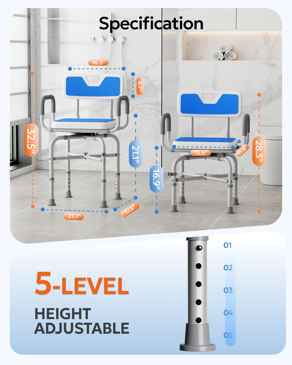 360° Swivel Shower Chair Z512