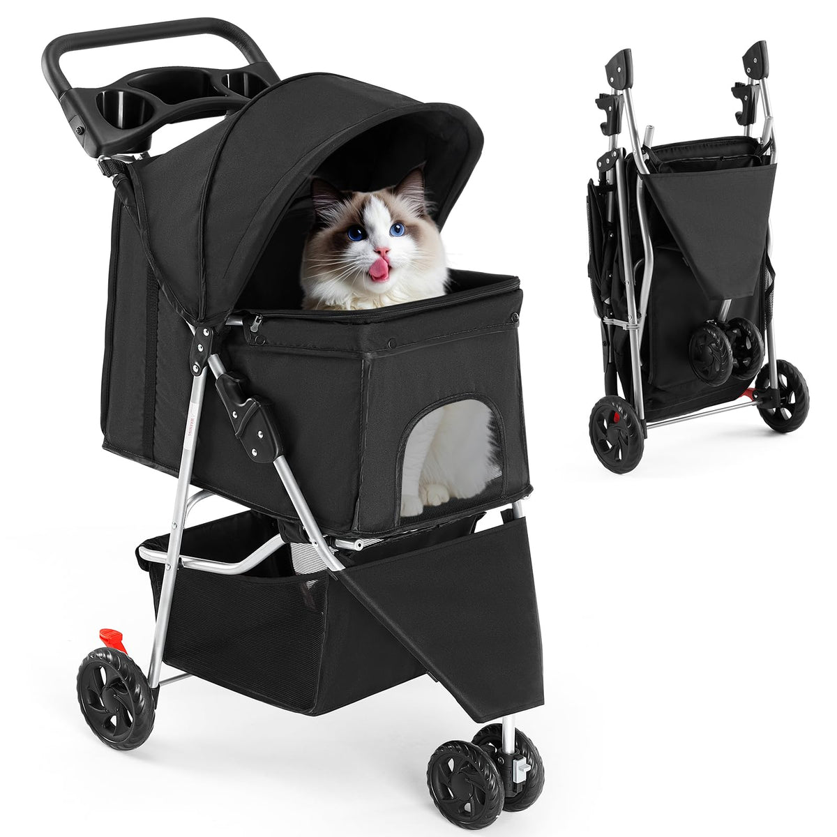 Foldable 3 Wheel Pet Stroller V4265