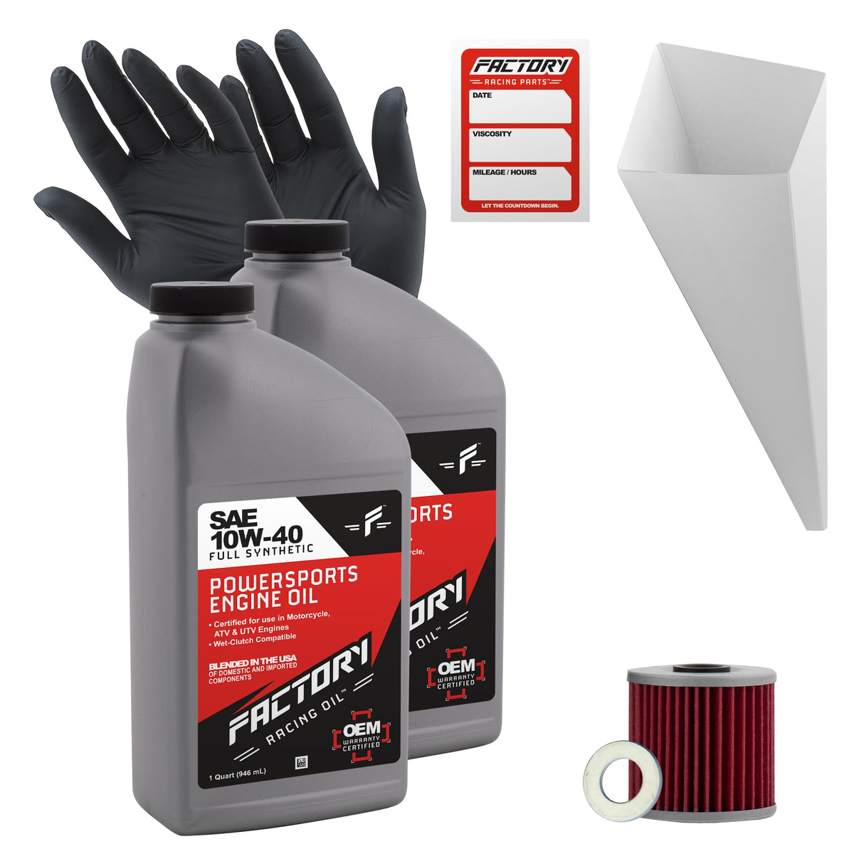 Oil Change Kit compatible with Kawasaki KEF300, KLF300 N980