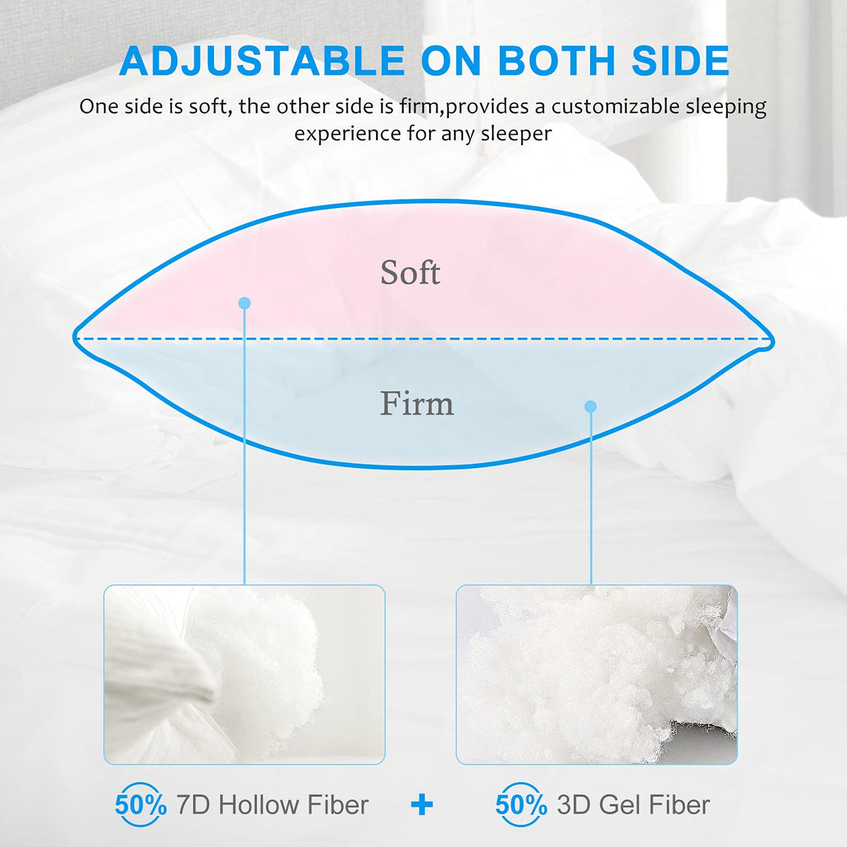 King Size Down Alternative Microfiber Bed Pillows 2 Pack K847