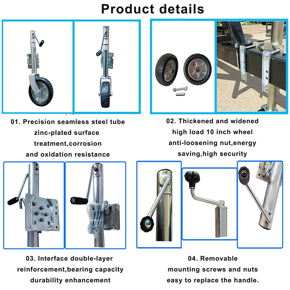 Boat Trailer Jack with Wheels K671
