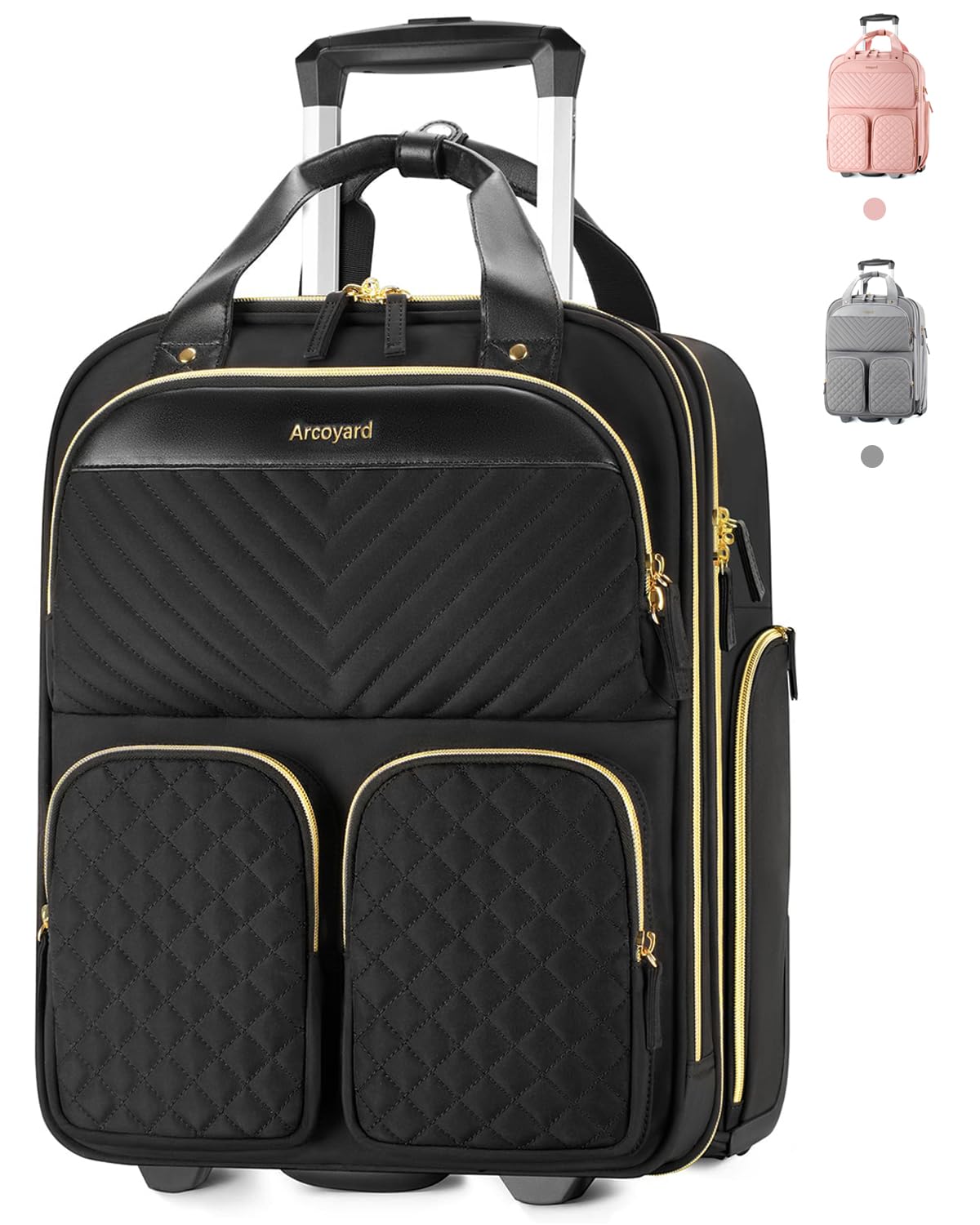 Underseat Carry On Luggage with Wheels J4335