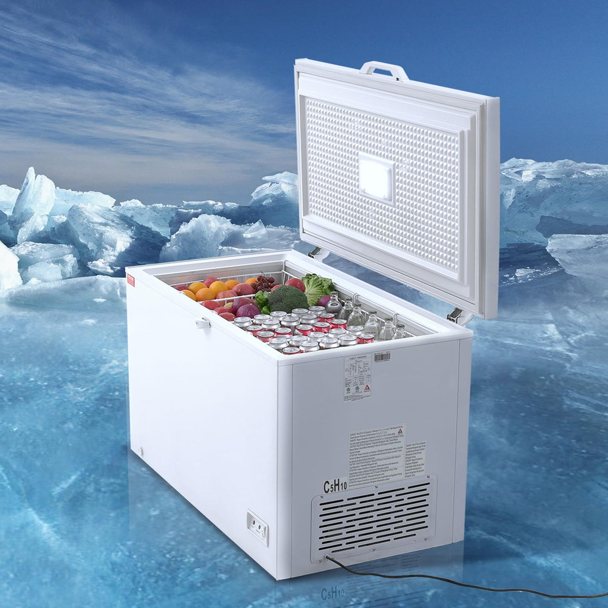 12.8 Cu.ft Chest Freezer with 4 Removable Baskets A804898