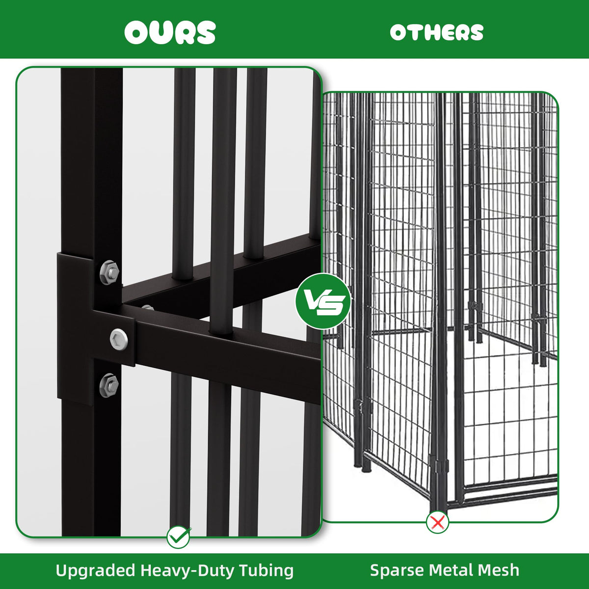 10x20 FT Heavy Duty Outdoor Dog Kennel with Roof G37331