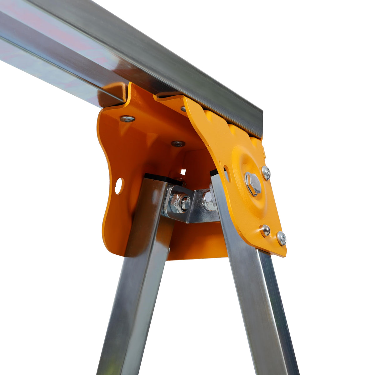 2 Pack Folding Adjustable Height Steel Saw Horses Y7389