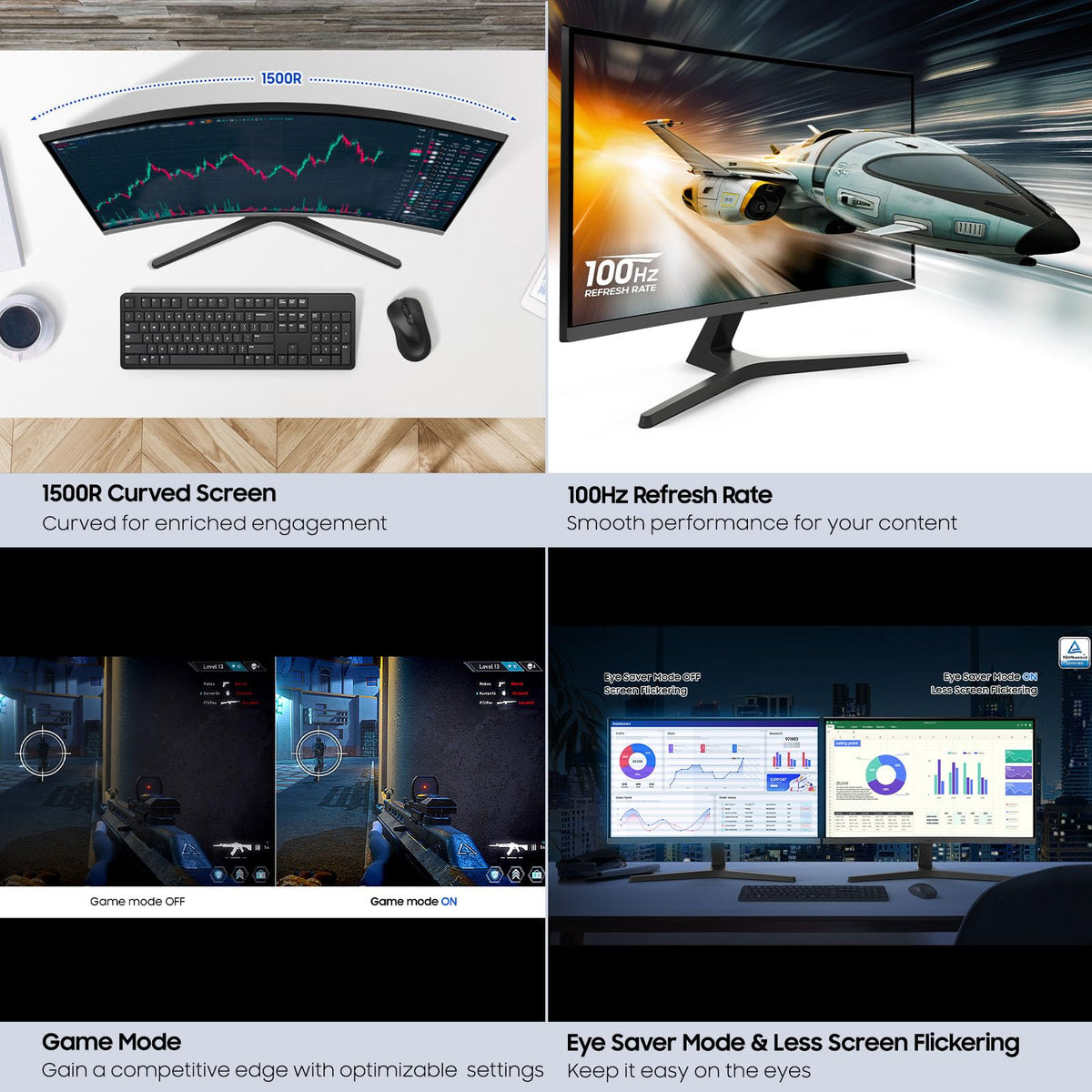 32" FHD 100Hz Curved Monitor L858295