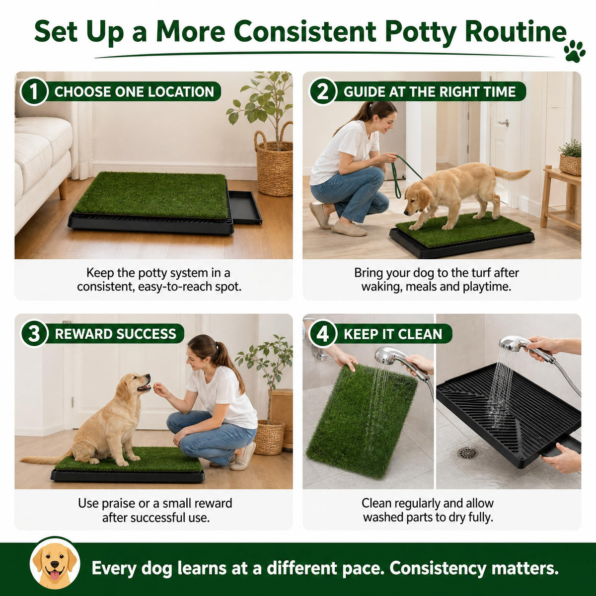 25 x 20 in Dog Grass Pad with Tray E79474