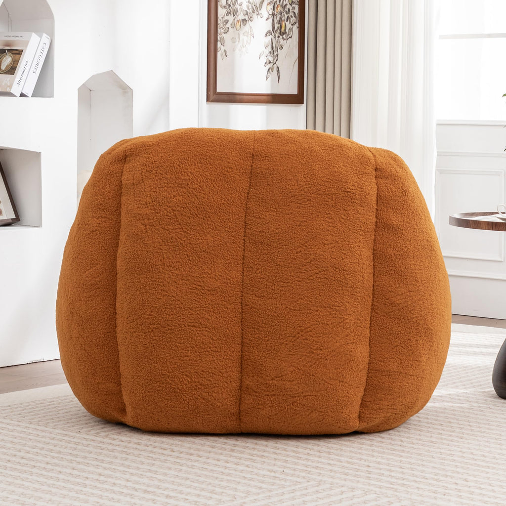 Yellow Tufted Memory Foam Bean Bag Chair O444