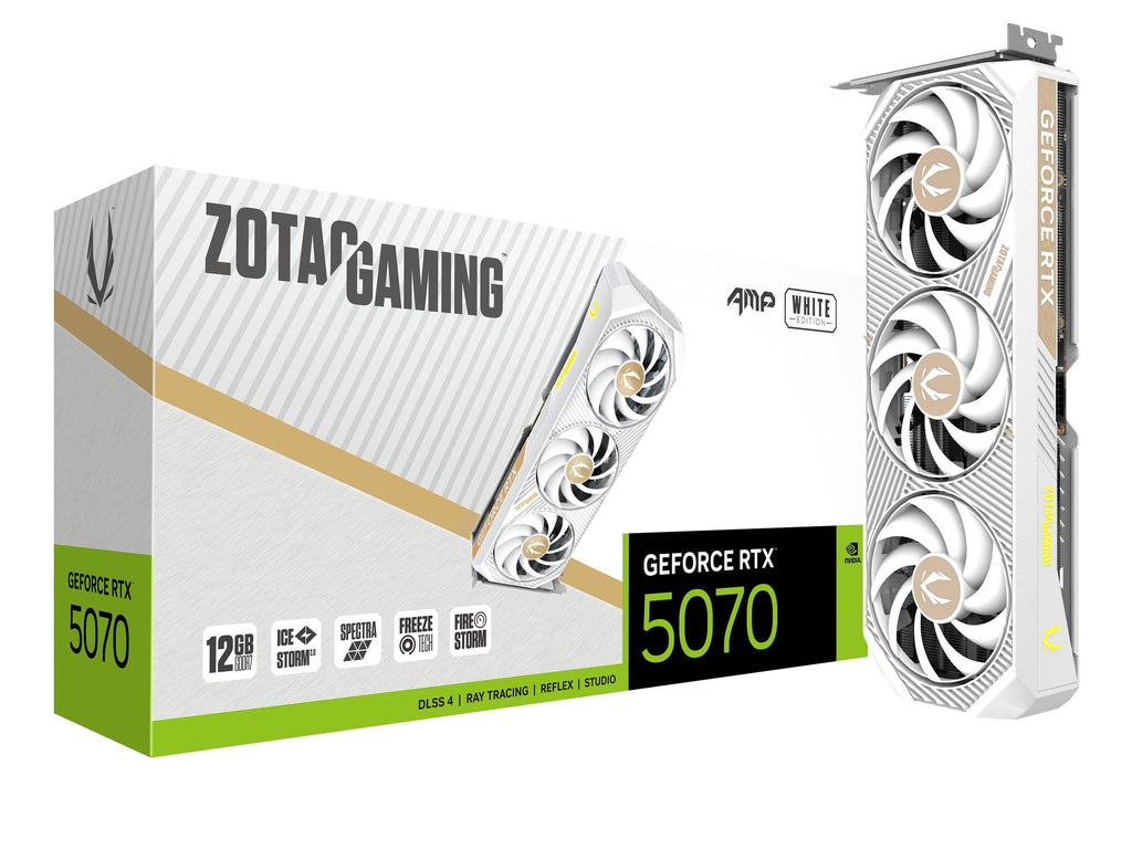 White 12GB GDDR7 192-bit PCIE 5.0 Gaming Graphics Card O4369