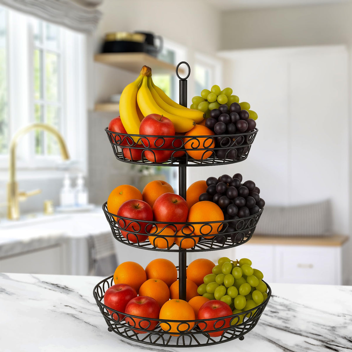 3-Tier Metal Fruit Basket F328