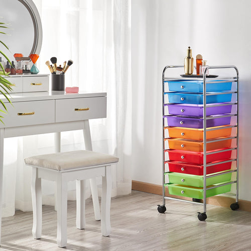 10 Drawer Rolling Storage Cart with Wheels X457
