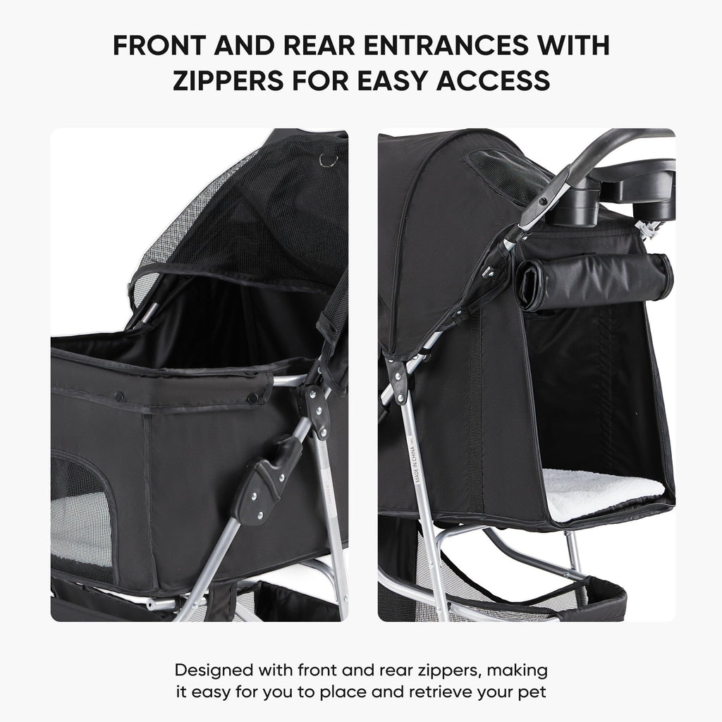 Foldable 3 Wheel Pet Stroller V4265