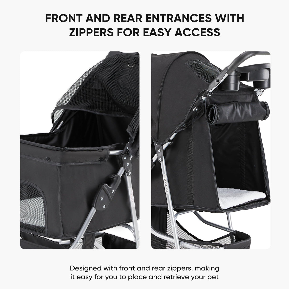 Foldable 3 Wheel Pet Stroller V4265