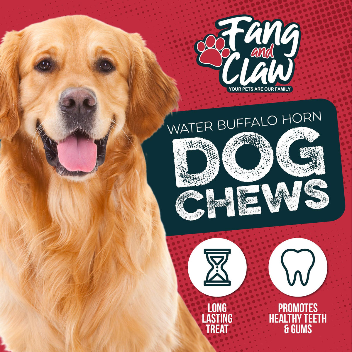 4 Pack Large 8-Inch Dog Horn Chews D175469