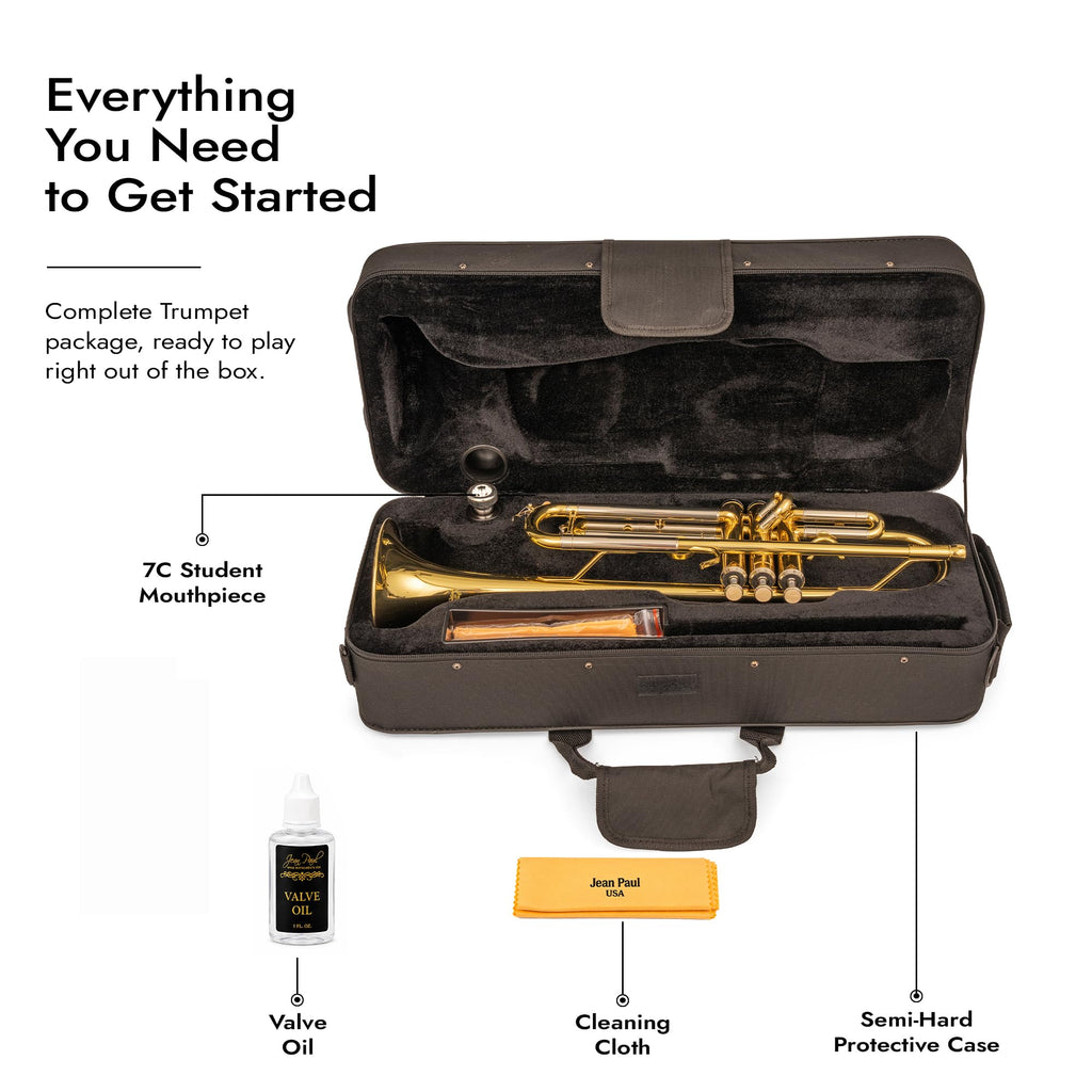 Bb Trumpet with Yellow Brass Bell and Stainless Steel Valves A7635
