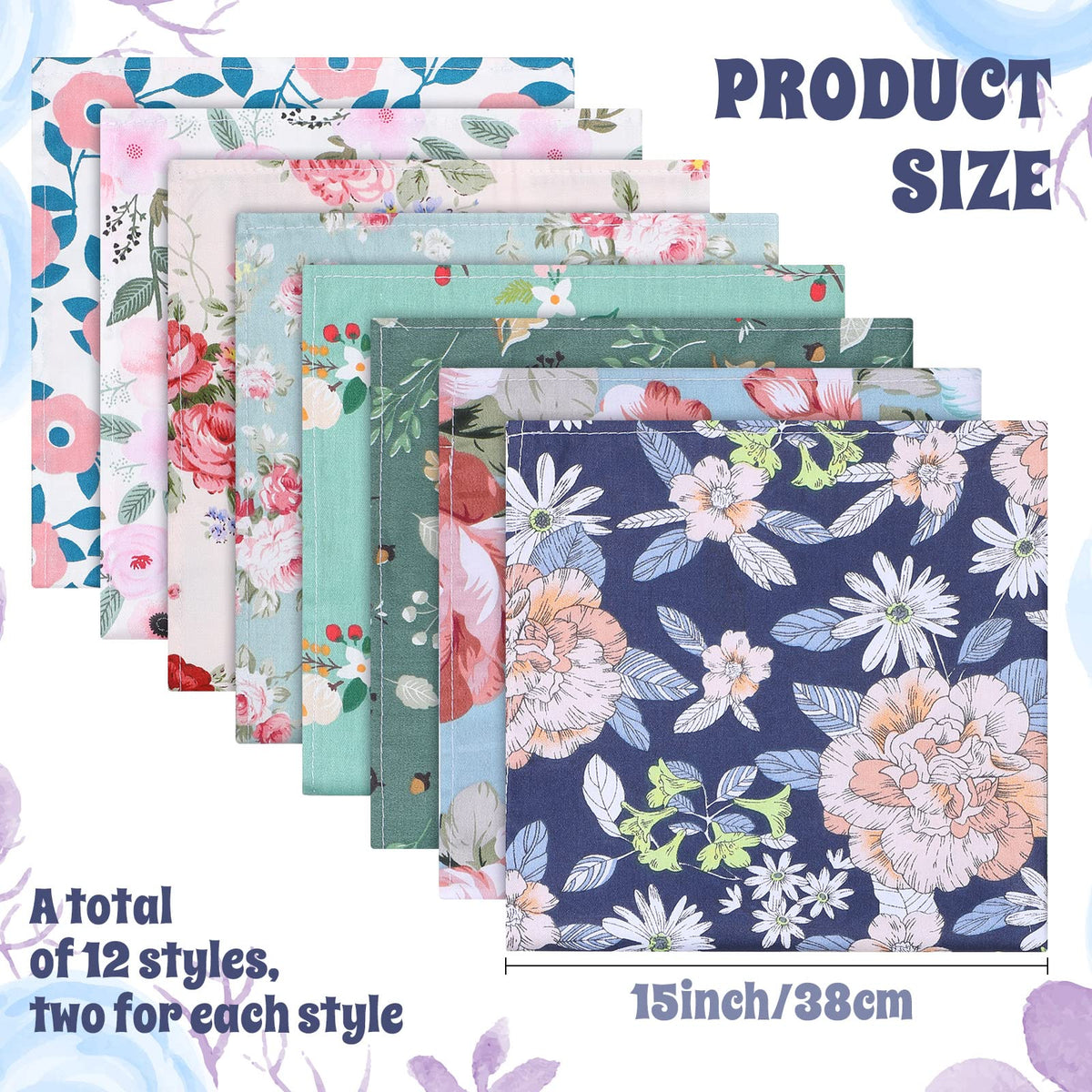 Cotton Cloth Napkins Set of 24 A464