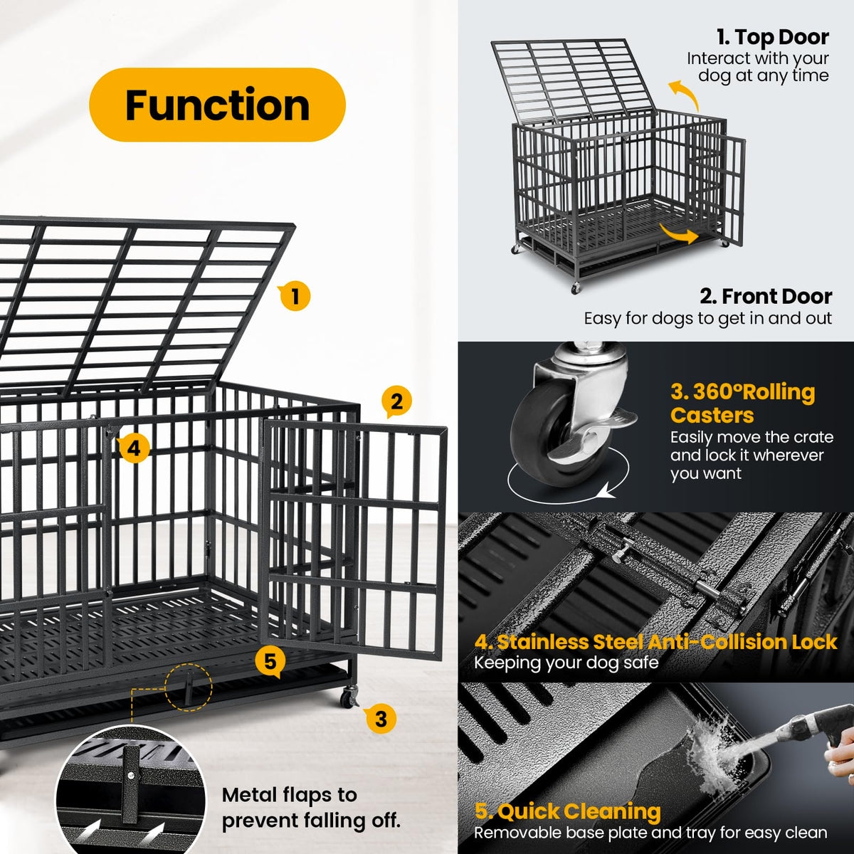 48 Inch Heavy Duty Dog Crate K7034