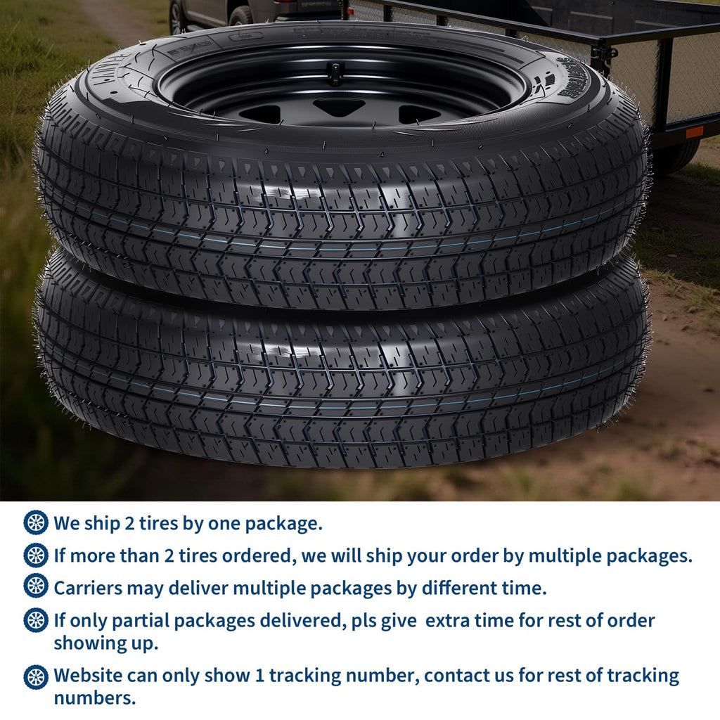 2-Pack ST205/75D15 Trailer Tires and 15" Rims A42709