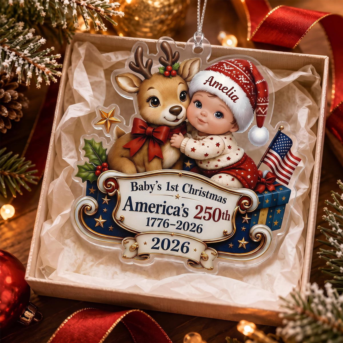 Personalized Baby's 1st Christmas Ornament 2026 L874814
