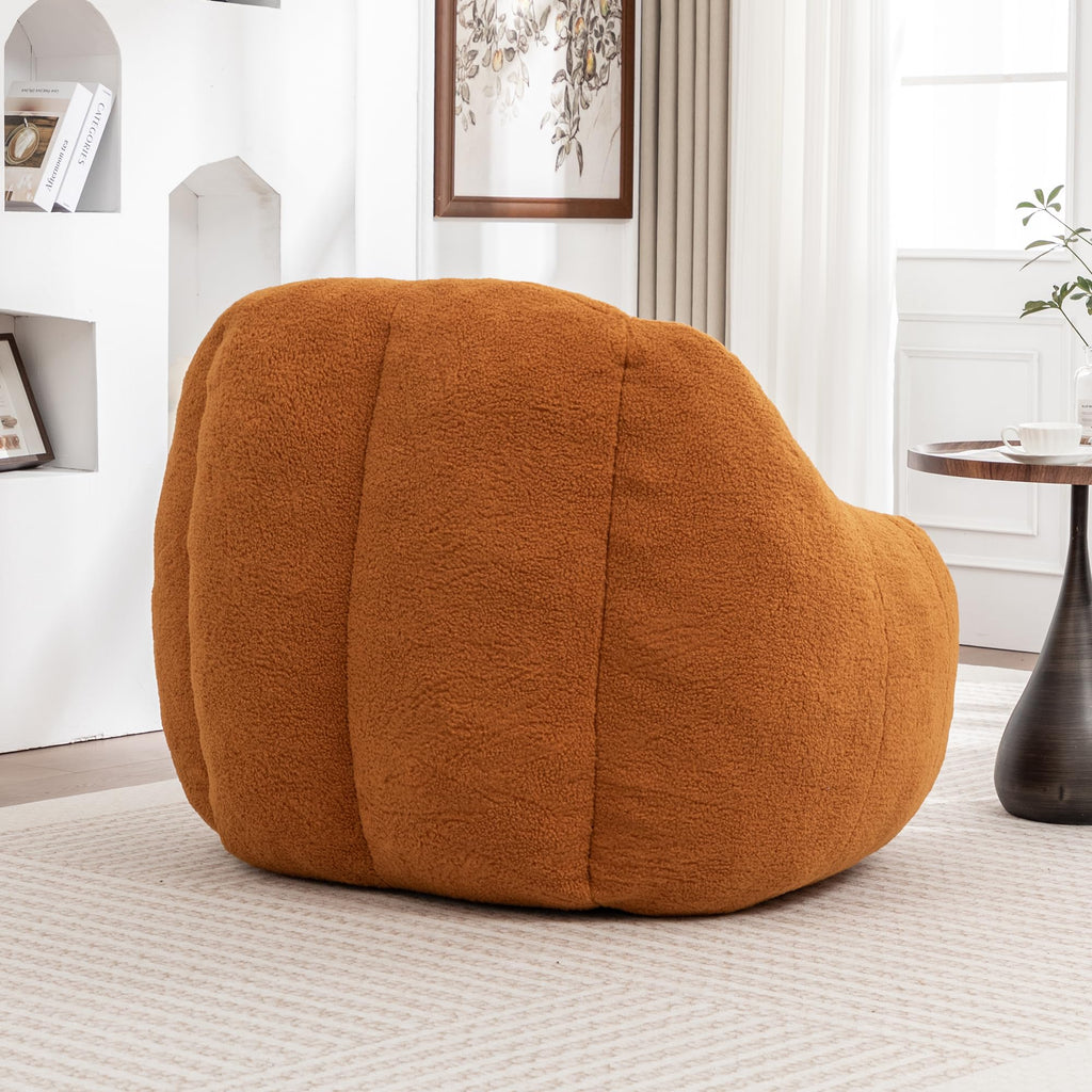 Yellow Tufted Memory Foam Bean Bag Chair O444