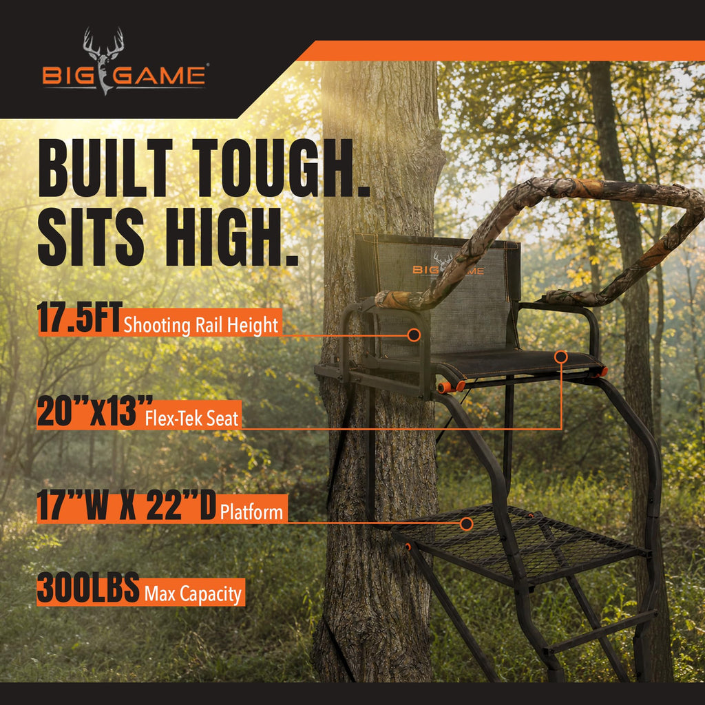 Ladder Treestand with Flip Back Seat D12701