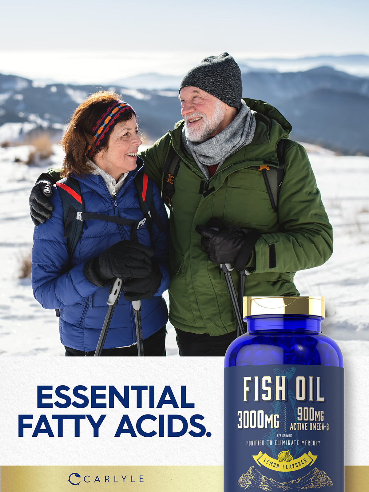 Fish Oil 3000mg 900mg Omega 3 200 Softgels Lemon Flavor D337346