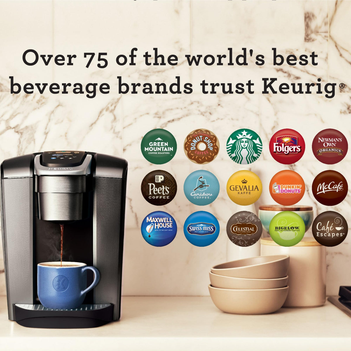 Single Serve K-Cup Pod Coffee Maker, 8 to 12oz Brew Size, Programmable K6857