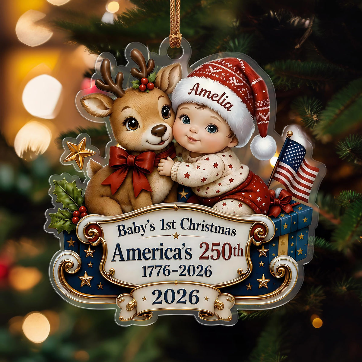 Personalized Baby's 1st Christmas Ornament 2026 L874814