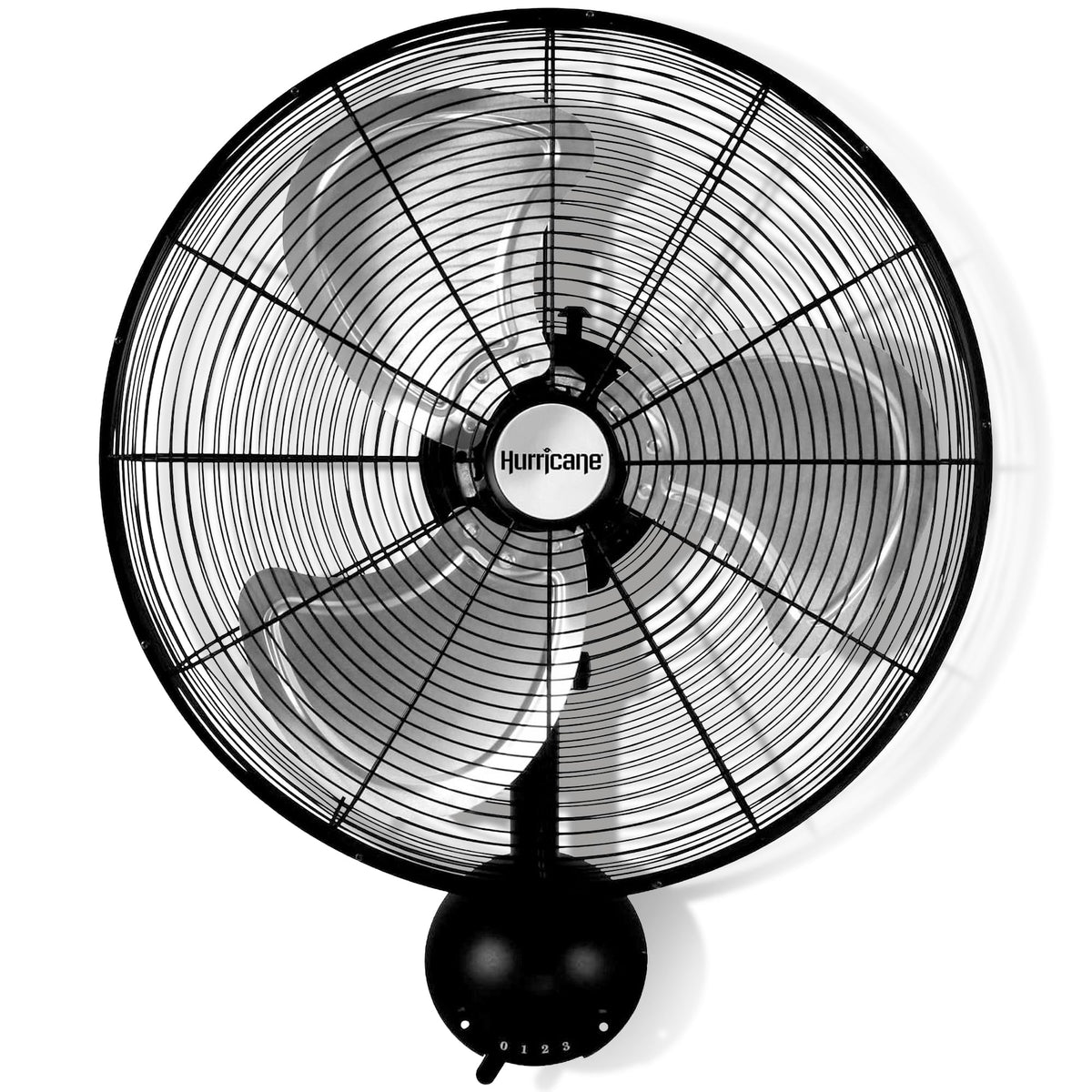 Black 20in 3 Speed Oscillating Wall Fan H44566