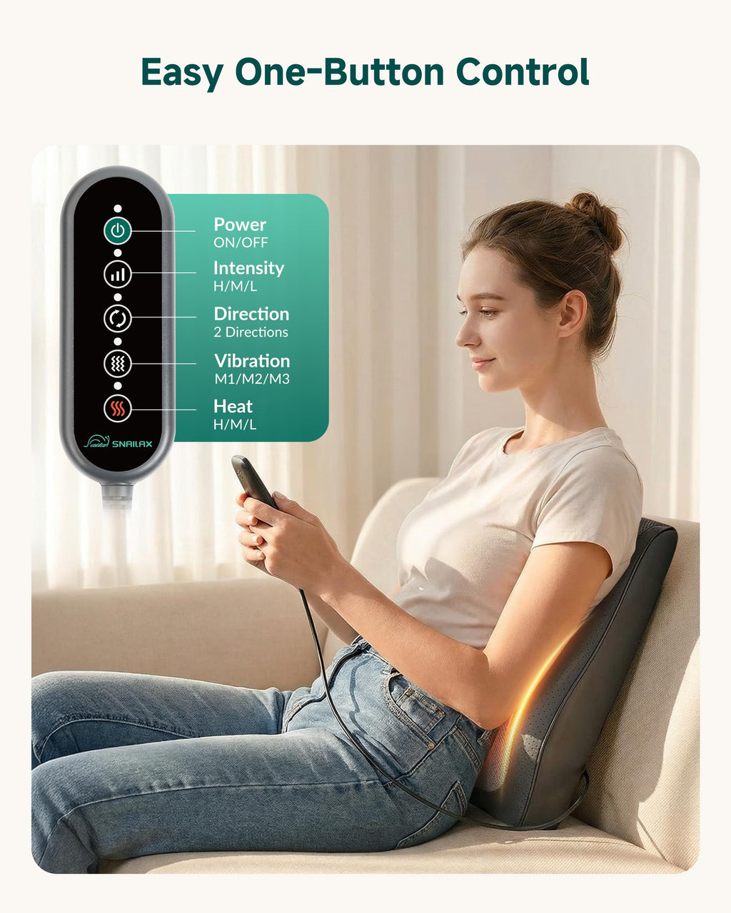 4D Shiatsu Neck Massage Pillow with Heat I775
