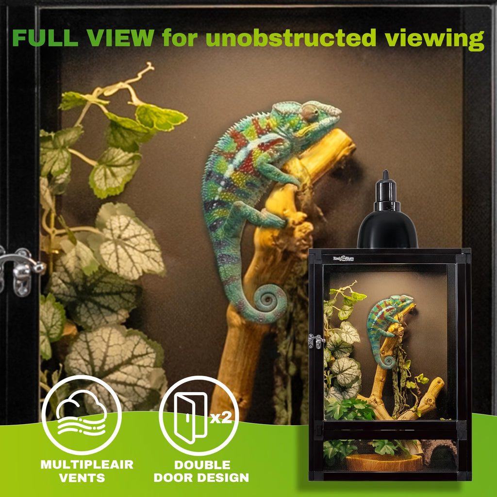 12"x12"x18" PVC Reptile Terrarium with Screen & Acrylic Doors S8992