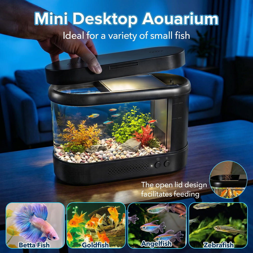 Black 1 Gallon Acrylic Aquarium Kit I323