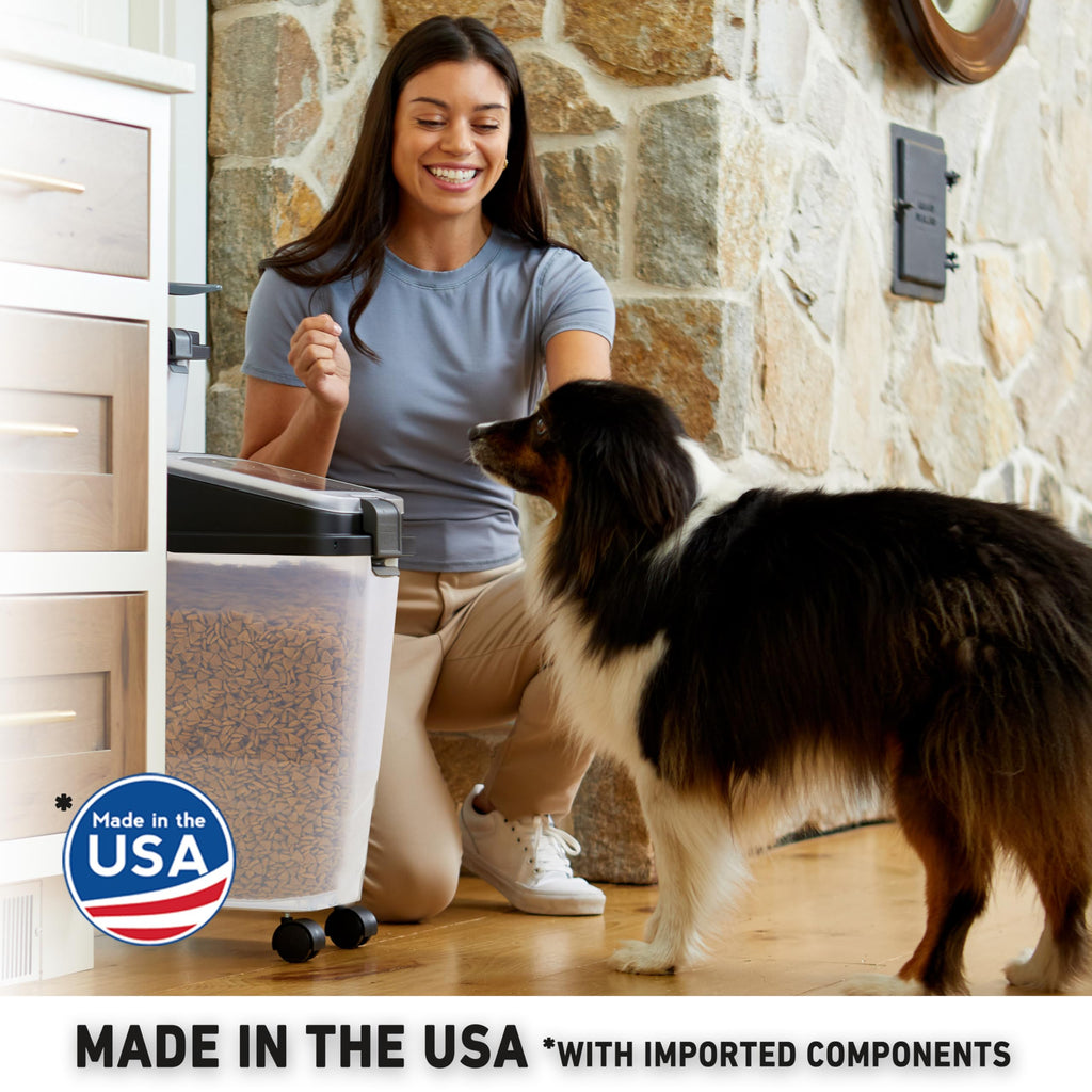 Airtight Dog Food Storage Container with Treat Container and Scoop A3721