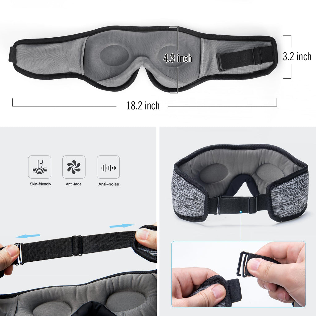 3D Sleep Mask with Bluetooth Headphones W68443
