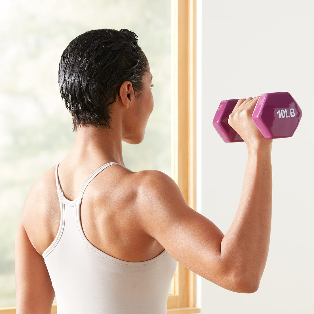 Vinyl Coated Dumbbell Hand Weights B1908