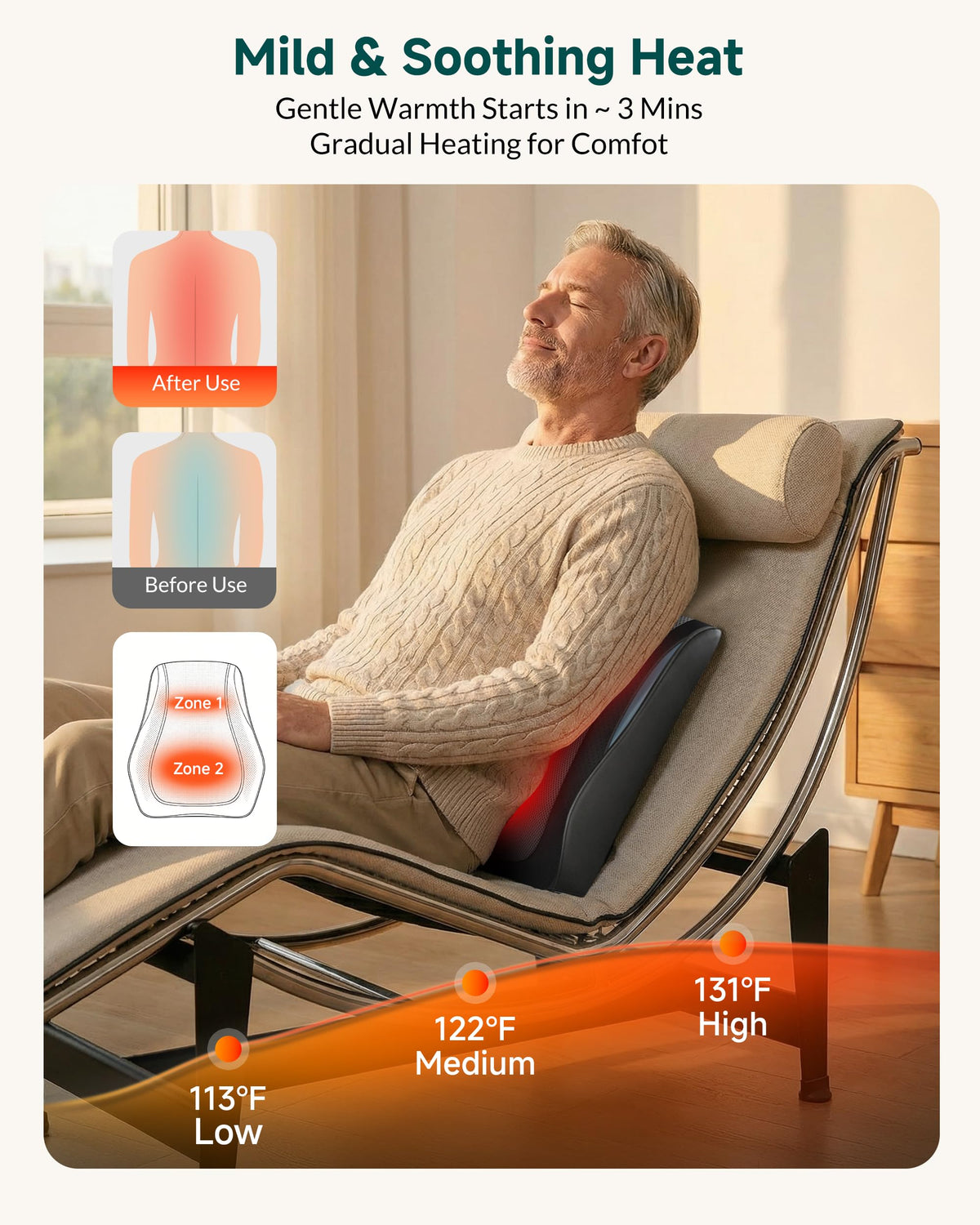 4D Shiatsu Neck Massage Pillow with Heat I775