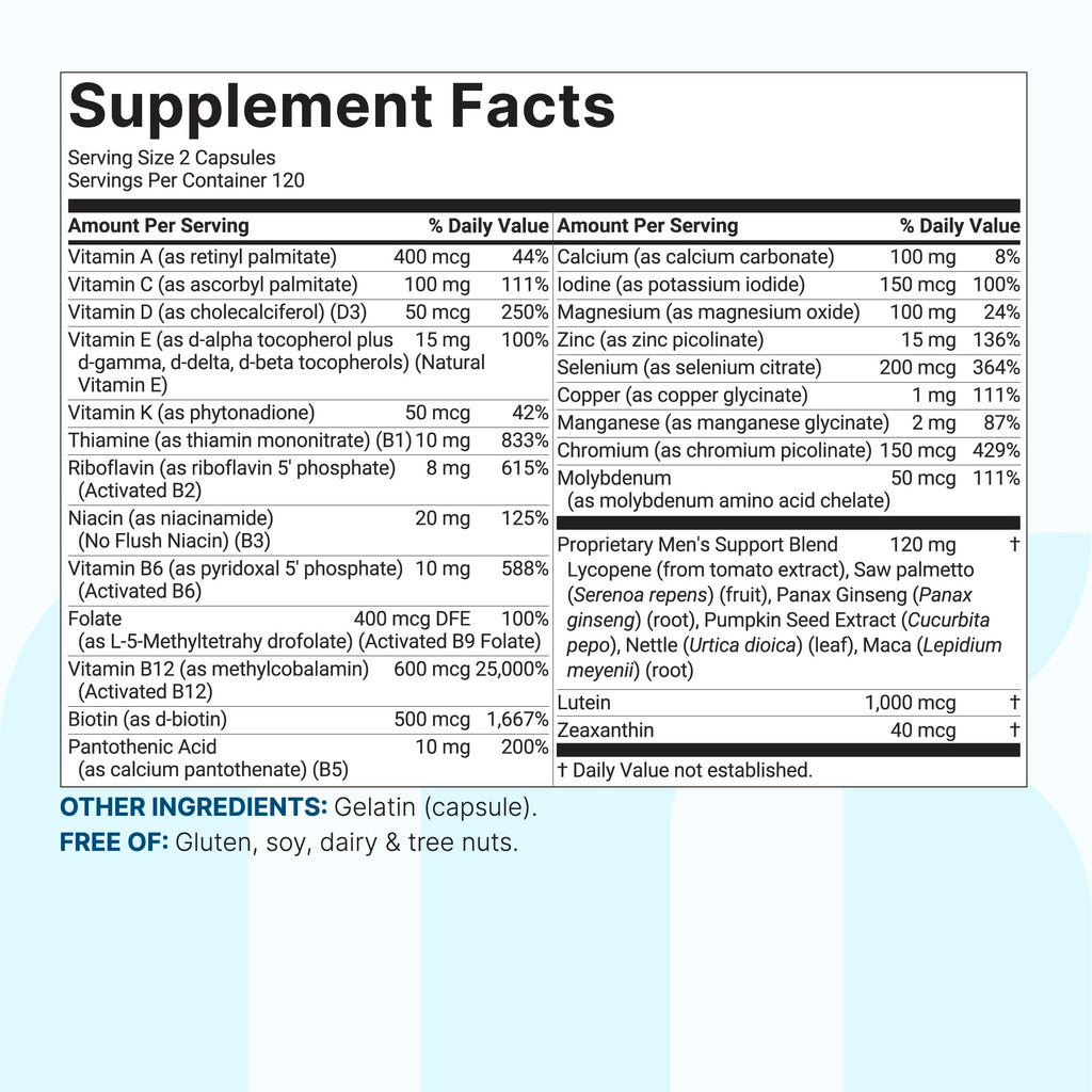 240 Capsules Multivitamin with B Complex & Methylfolate W9981