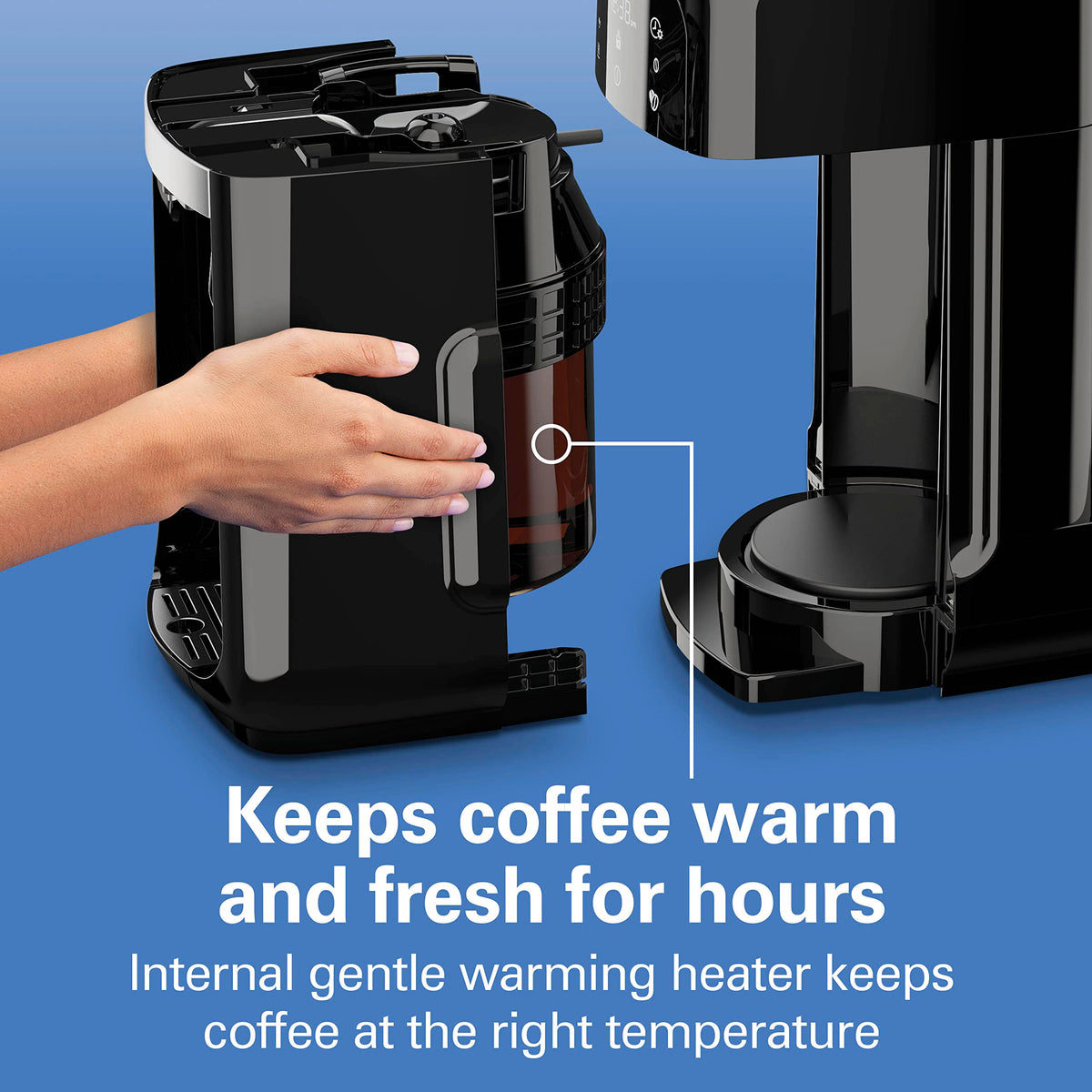 Programmable Dispensing Drip Coffee Maker with 14 Cup Brew Pot, Black I848