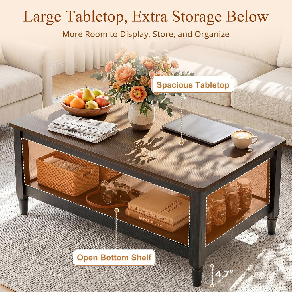 40" Black Coffee Table H820768