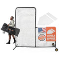 Baseball Pitching Net with Wheels 6 feet by 6 feet P3490