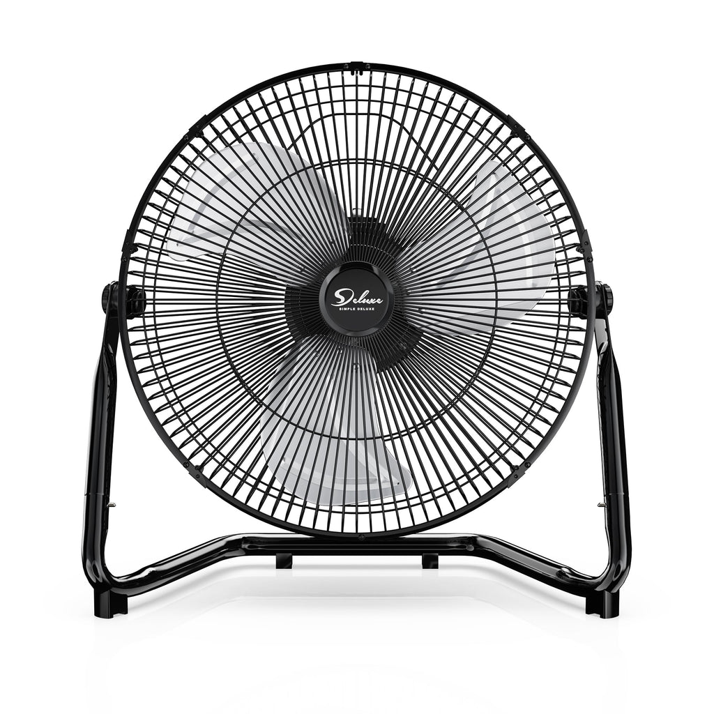 20 Inch 3-Speed High Velocity Metal Industrial Floor Fan, Black H622801