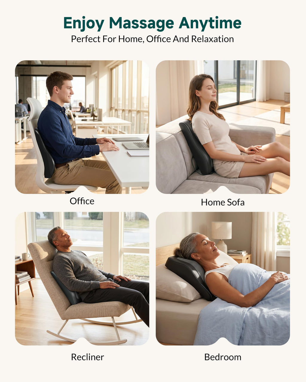 4D Shiatsu Neck Massage Pillow with Heat I775