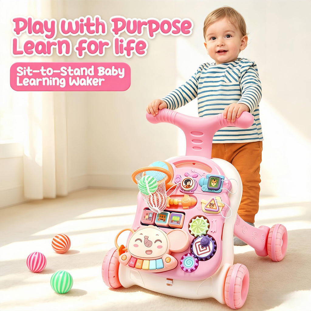 2-in-1 Baby Walker with Detachable Activity Center S848296