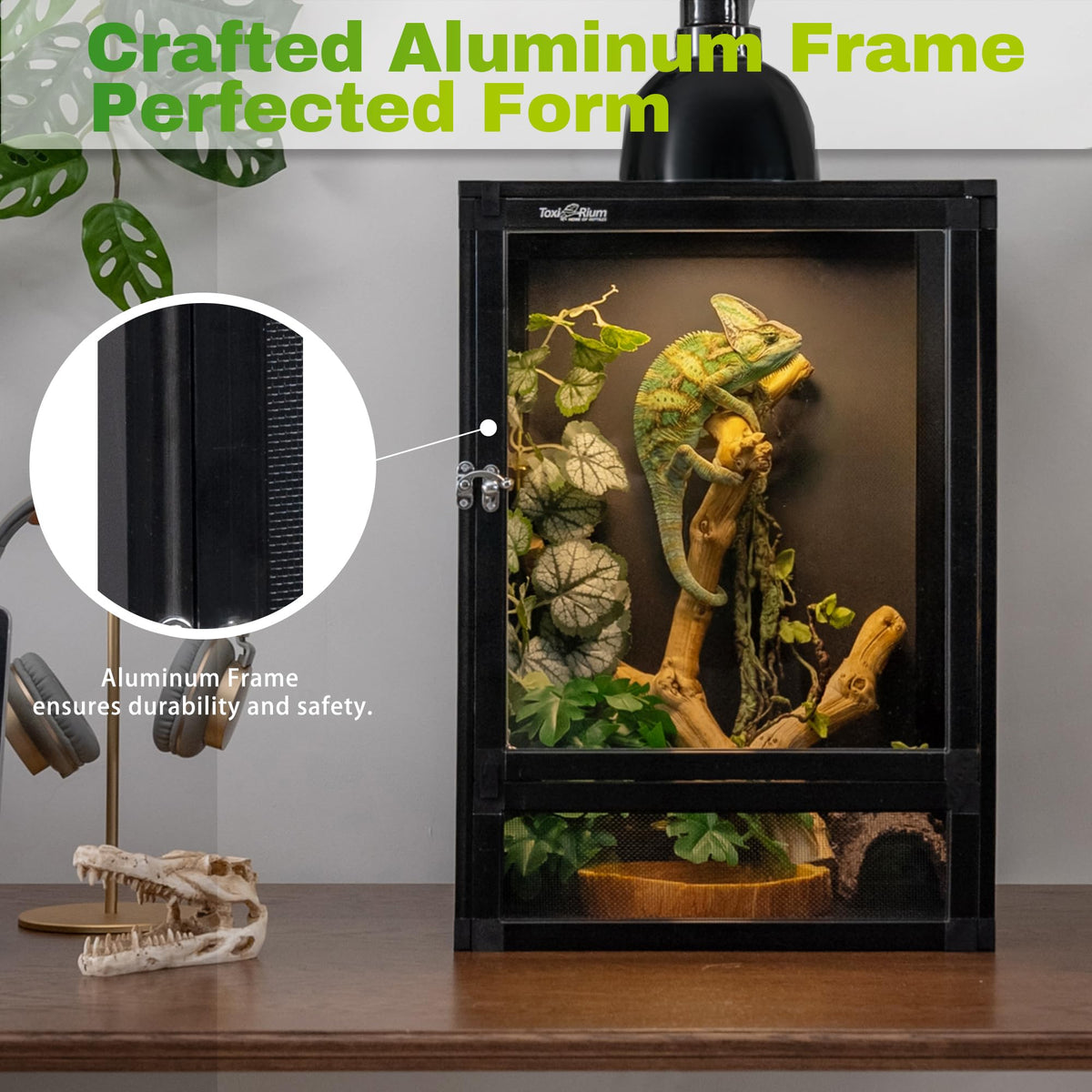 12"x12"x18" PVC Reptile Terrarium with Screen & Acrylic Doors S8992