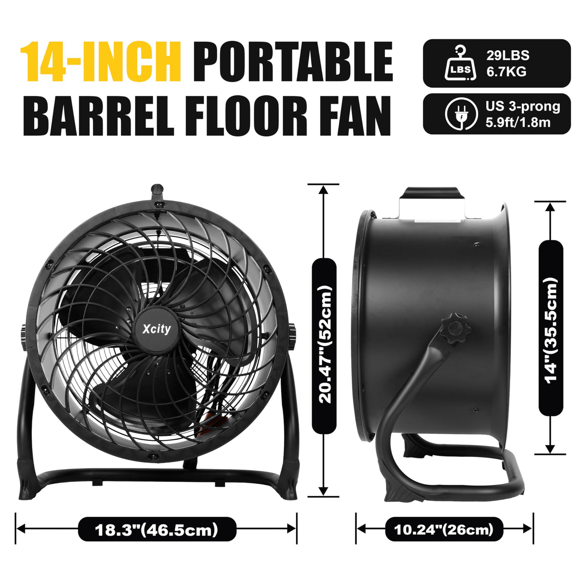 14 Inch Industrial Drum Fan M455