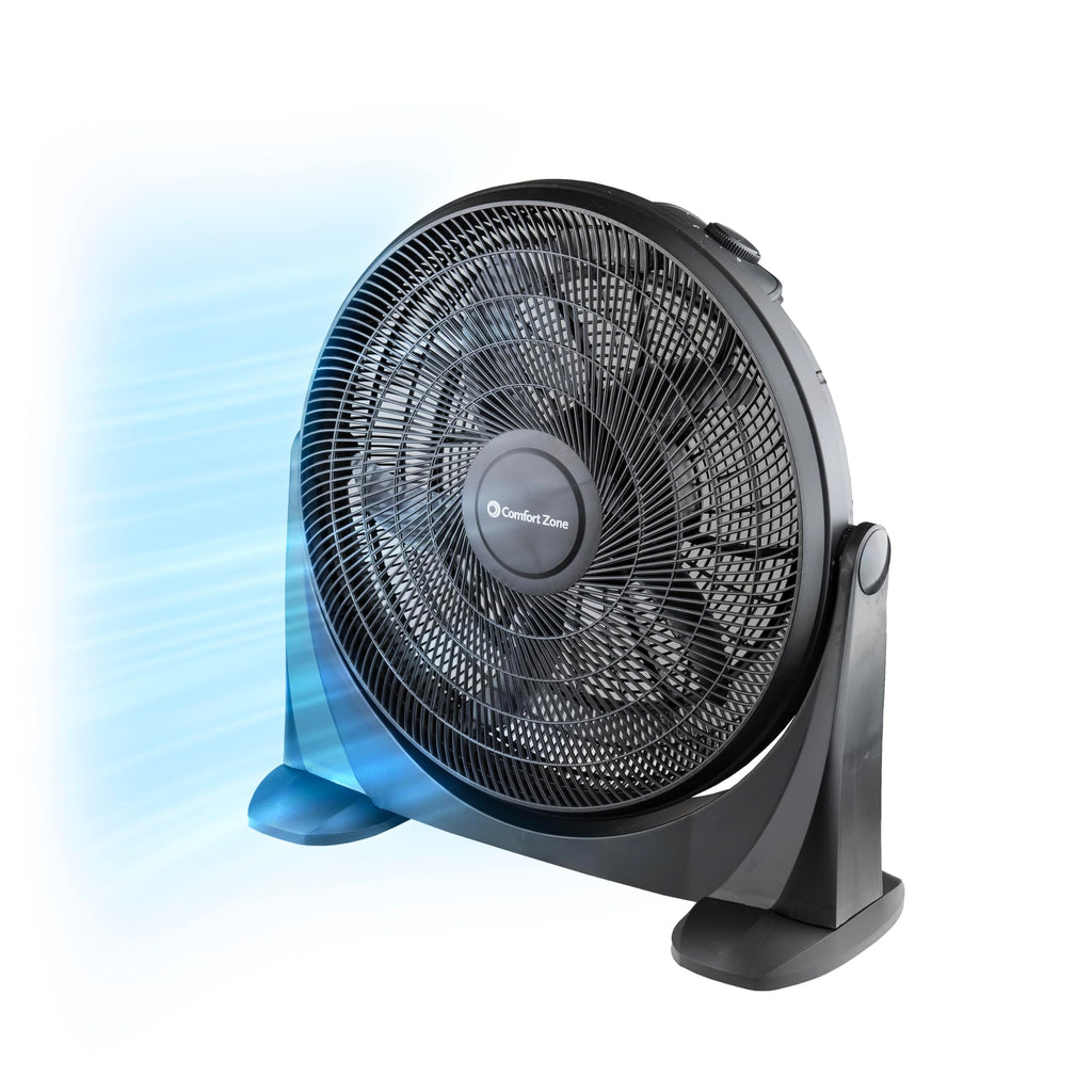 20-Inch High-Velocity Floor Fan with 3 Speeds, Black D43406