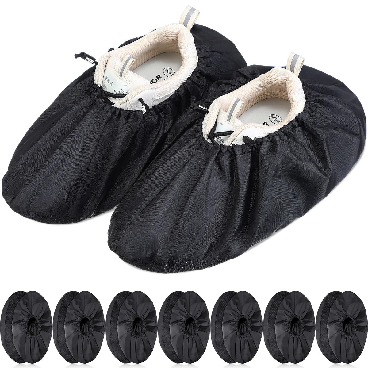 8 Pairs Reusable Waterproof Non Slip Shoe Covers X-Large C80435
