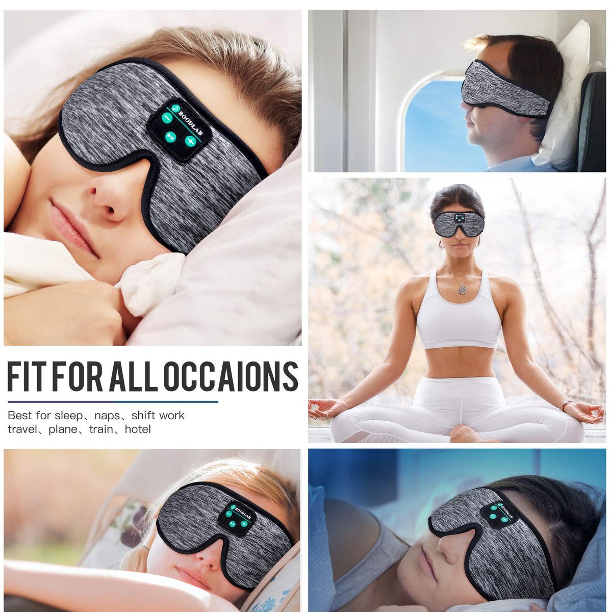 3D Sleep Mask with Bluetooth Headphones W68443